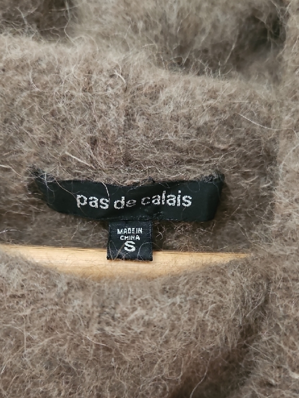 Women's Brown Fuzzy Turtleneck Sweater - Cozy Knit - Picture 2 of 3